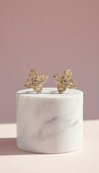 Flower Crystal Stud Earrings