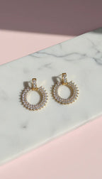 Circular Crystal Drop & Dangle Earrings