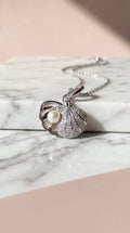 Sea Shell & Pearl Gold Plated Pendant Necklace