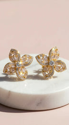 Flower Crystal Stud Earrings