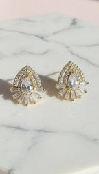 Teardrop Crystal Stud Earrings