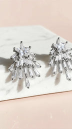 Star Burst Crystal Stud Earrings
