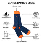 Sky Blue Comfort Cuff Bamboo-Blend Socks
