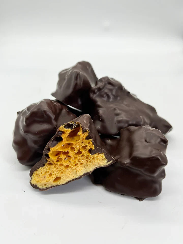 Chocolate Honeycomb, Handmade Dark Chocolate Cinder Toffee (250g)