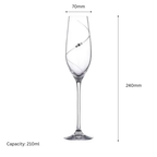 Diamante Champagne Flutes with Swarovski Crystals - Gift Box of 6