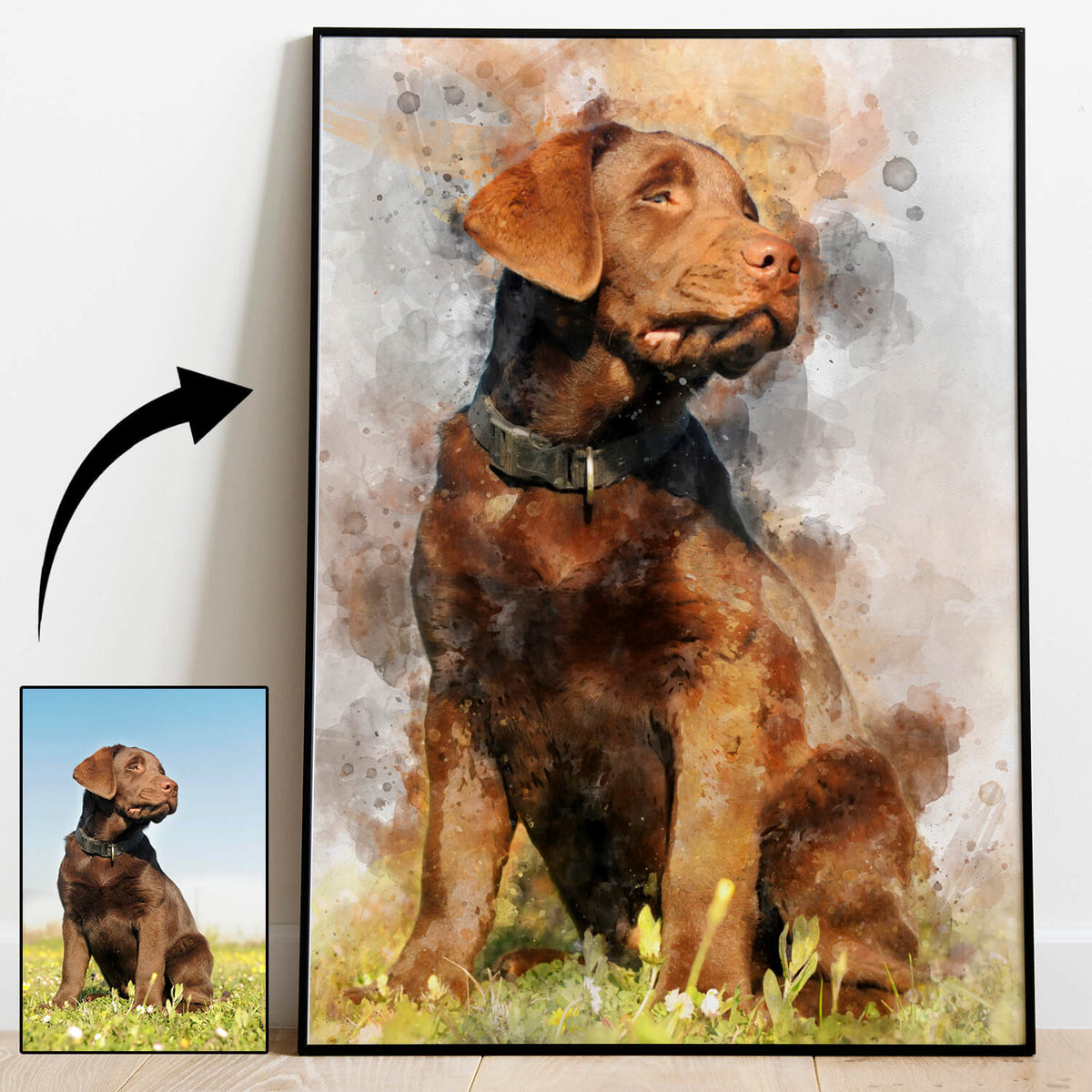 Personalised Watercolour Pet Portrait