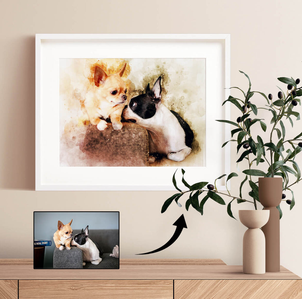 Personalised Watercolour Pet Portrait