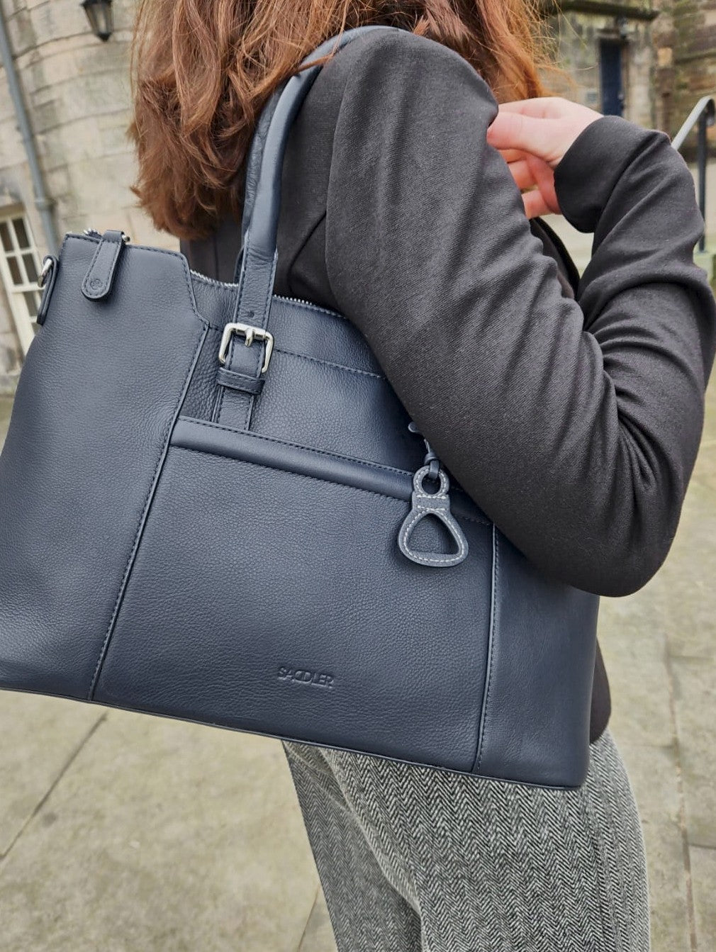 Elizabeth Leather Workbag, Handmade by Saddler, Practical, Spacious & Elegant Design