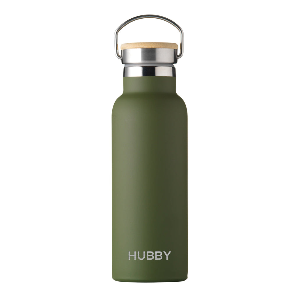 Personalised Insulated 17oz Drinks Bottle with Bamboo Lid