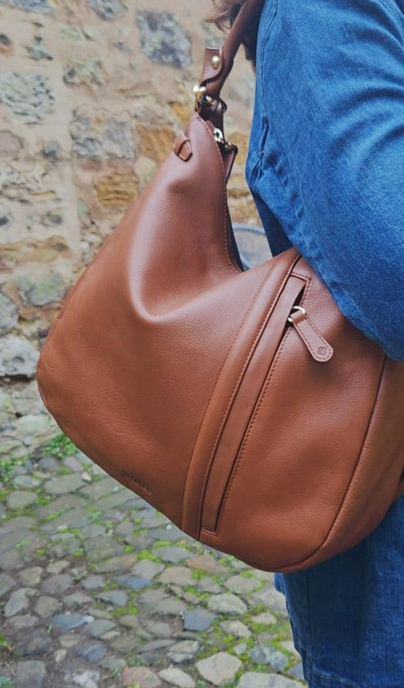 SADDLER "Julia" Real Leather Hobo Bag, Versatile, Stylish & Spacious Design