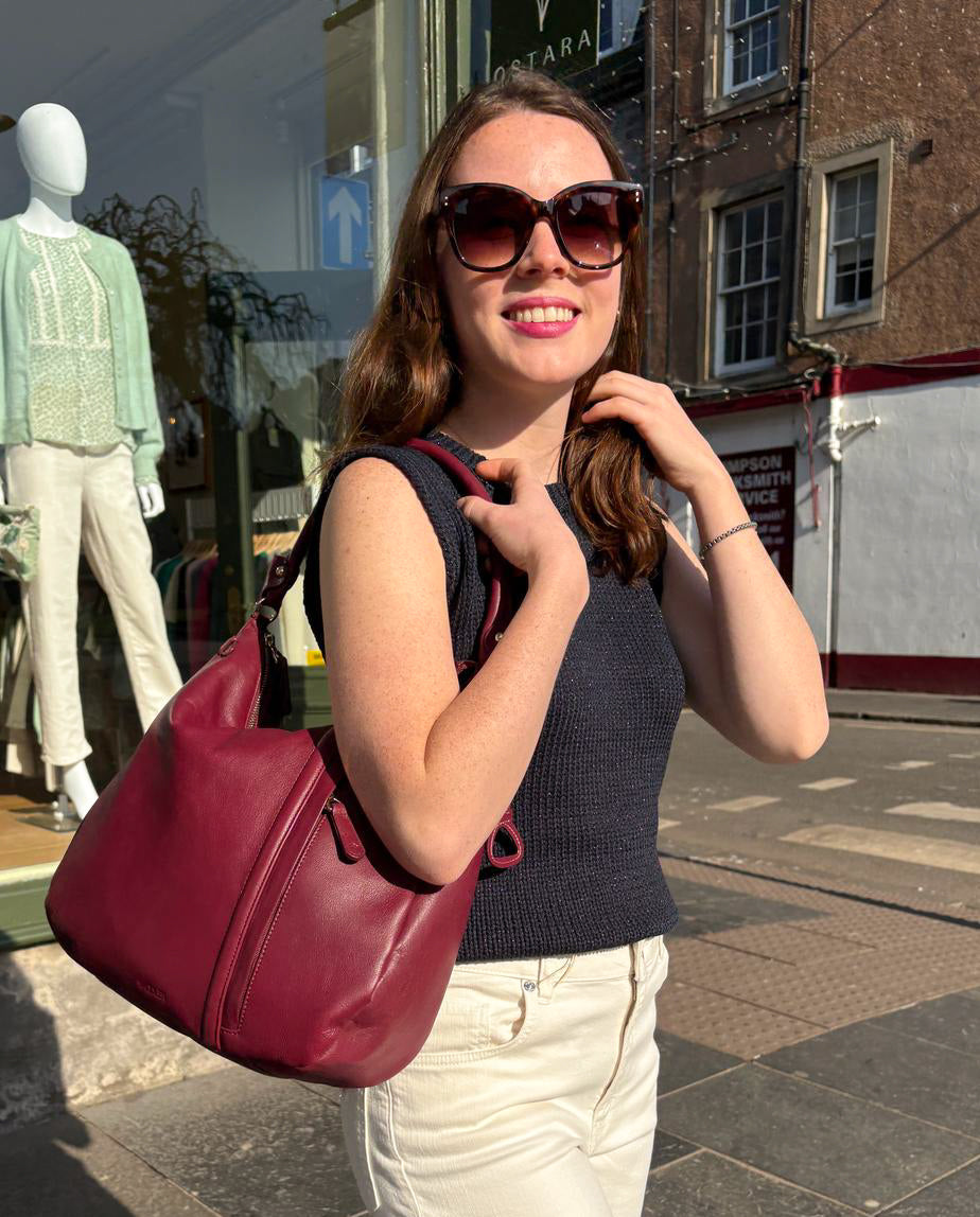 SADDLER "Julia" Real Leather Hobo Bag, Versatile, Stylish & Spacious Design