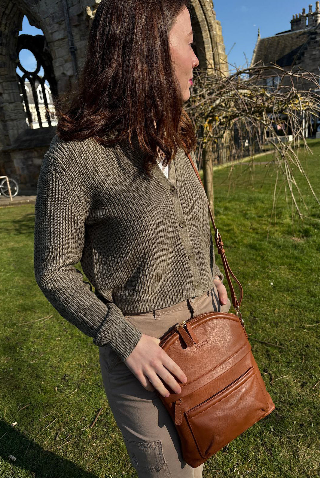 Kimberley Leather Crossbody Bag, Handmade by Saddler