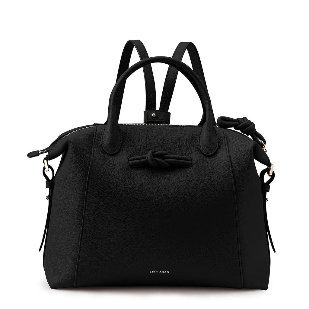 Wimbledon Leather Laptop Backpack, Black