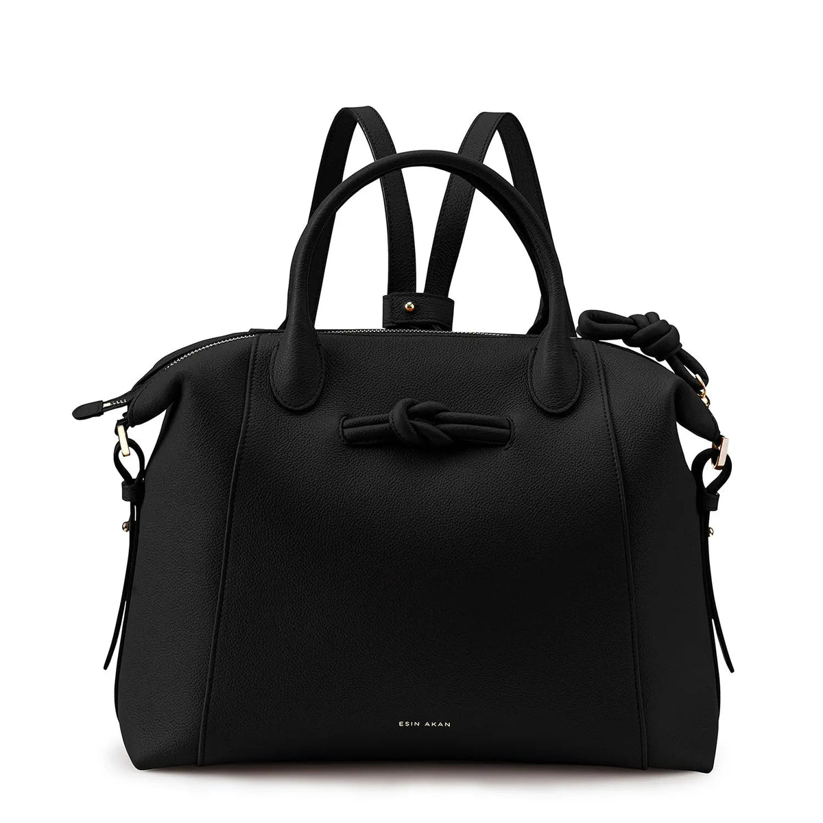 Wimbledon Leather Laptop Backpack, Black