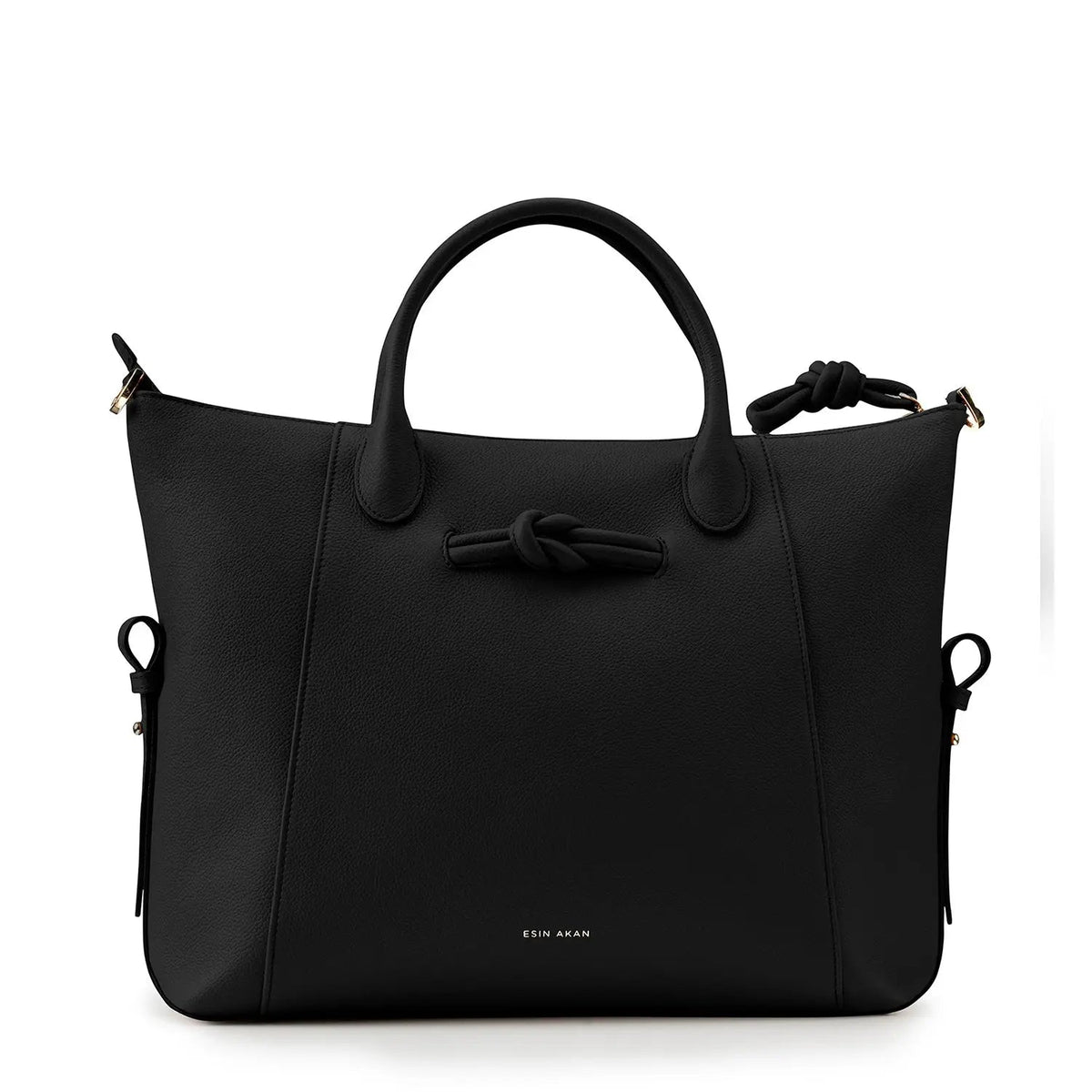 Wimbledon Leather Laptop Backpack, Black