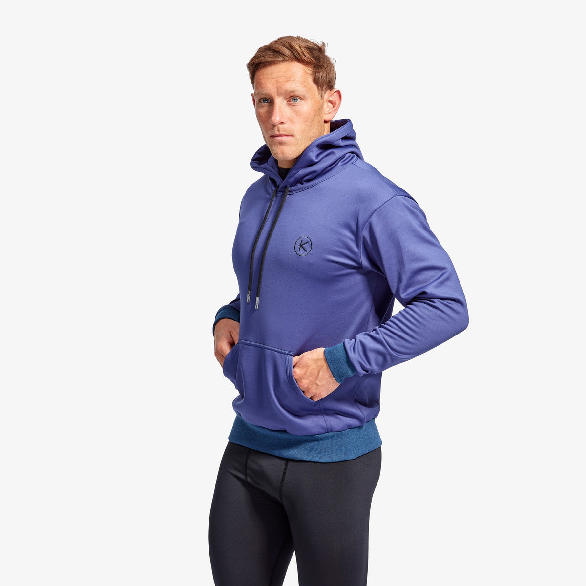 Men's Infrared Hoodie, Grey & Blue