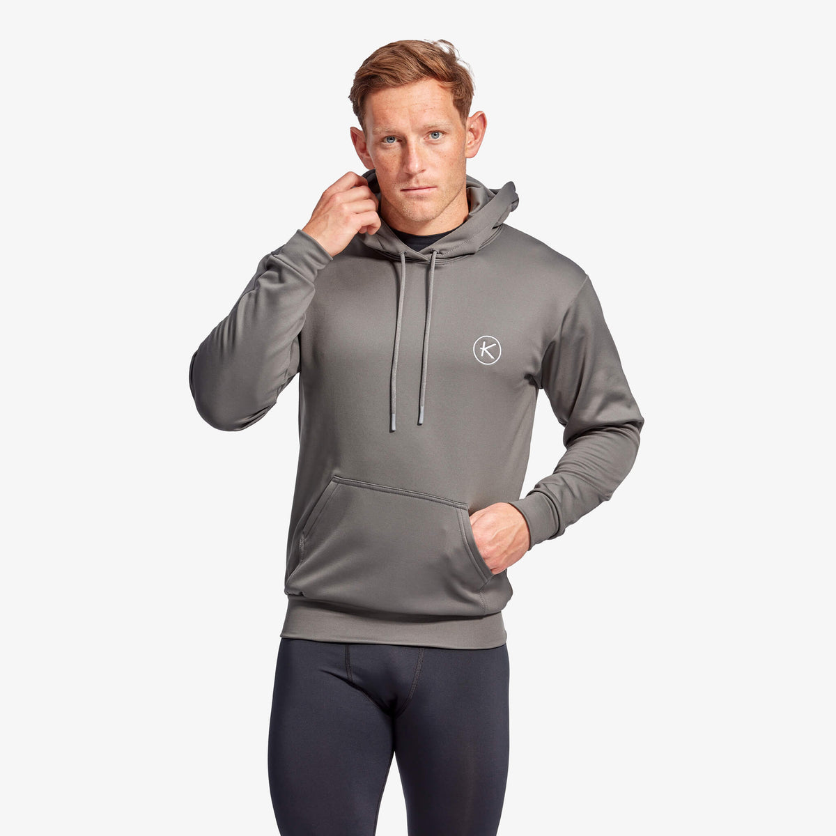 Men's Infrared Hoodie, Grey & Blue