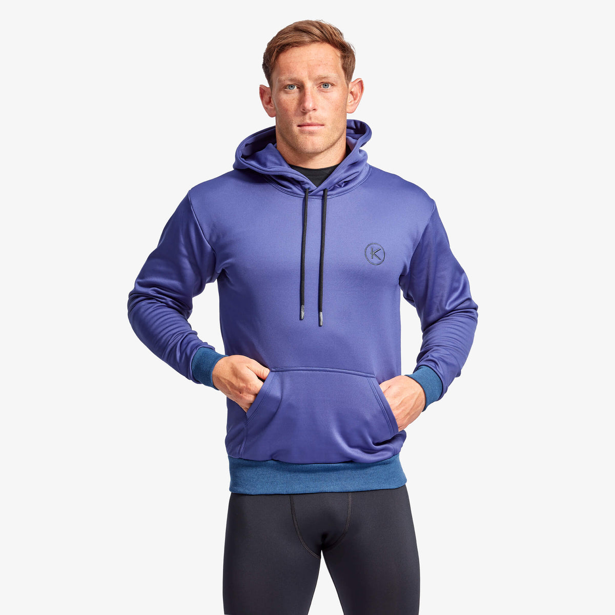 Men's Infrared Hoodie, Grey & Blue