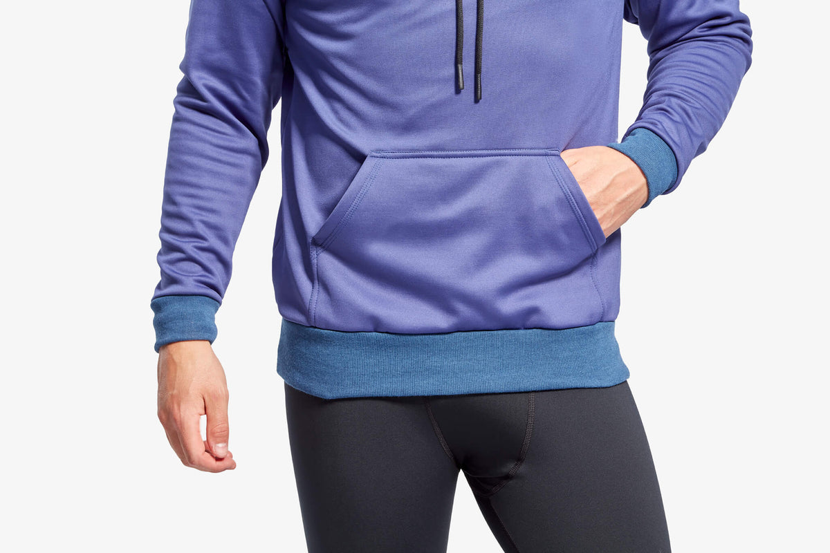 Men's Infrared Hoodie, Grey & Blue