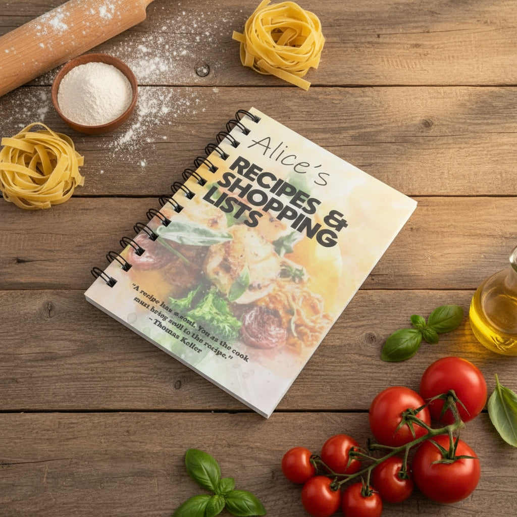 Recipes & Shopping Lists Personalised Notebook