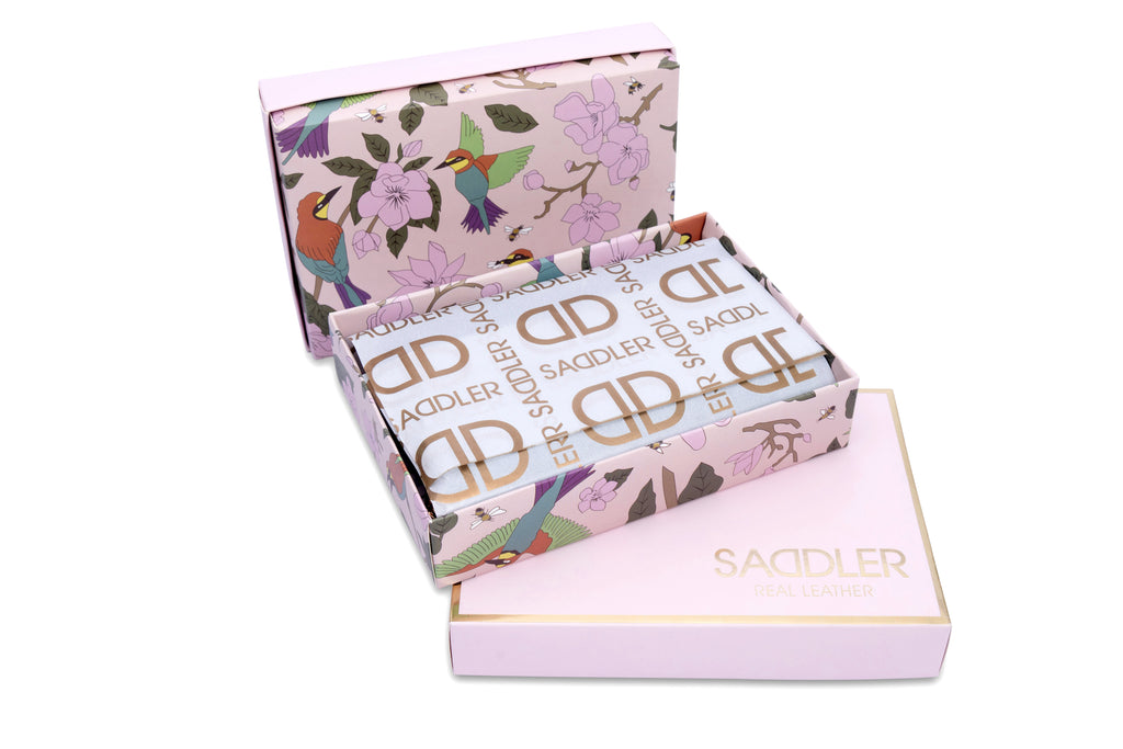 SADDLER "Margot" Real Leather Crossbody Zip Top RFID Phone Pouch, Gift Boxed