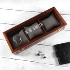 Personalised Three-Watch Wooden Box