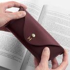 Personalised Leather Origami Glasses Case