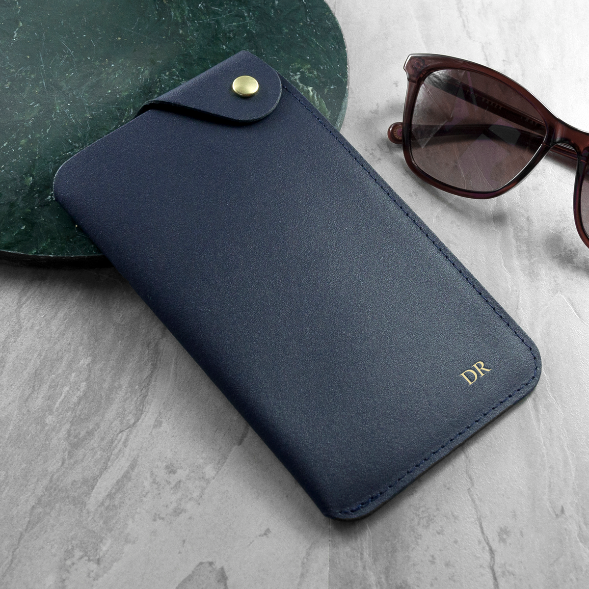 Personalised Leather Glasses Case