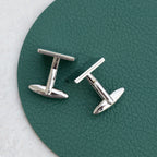 Personalised Contemporary Silver-Plated Square Cufflink Set