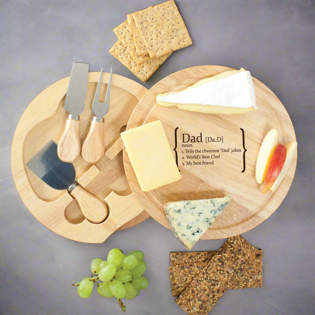 Personalised Definition Cheese Board Set