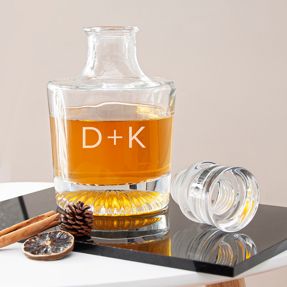 Personalised Elegance Initials Round Decanter