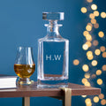 Personalised Classic Initials Square Decanter