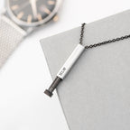 Personalised Men's Silver Hidden Message Capsule Necklace