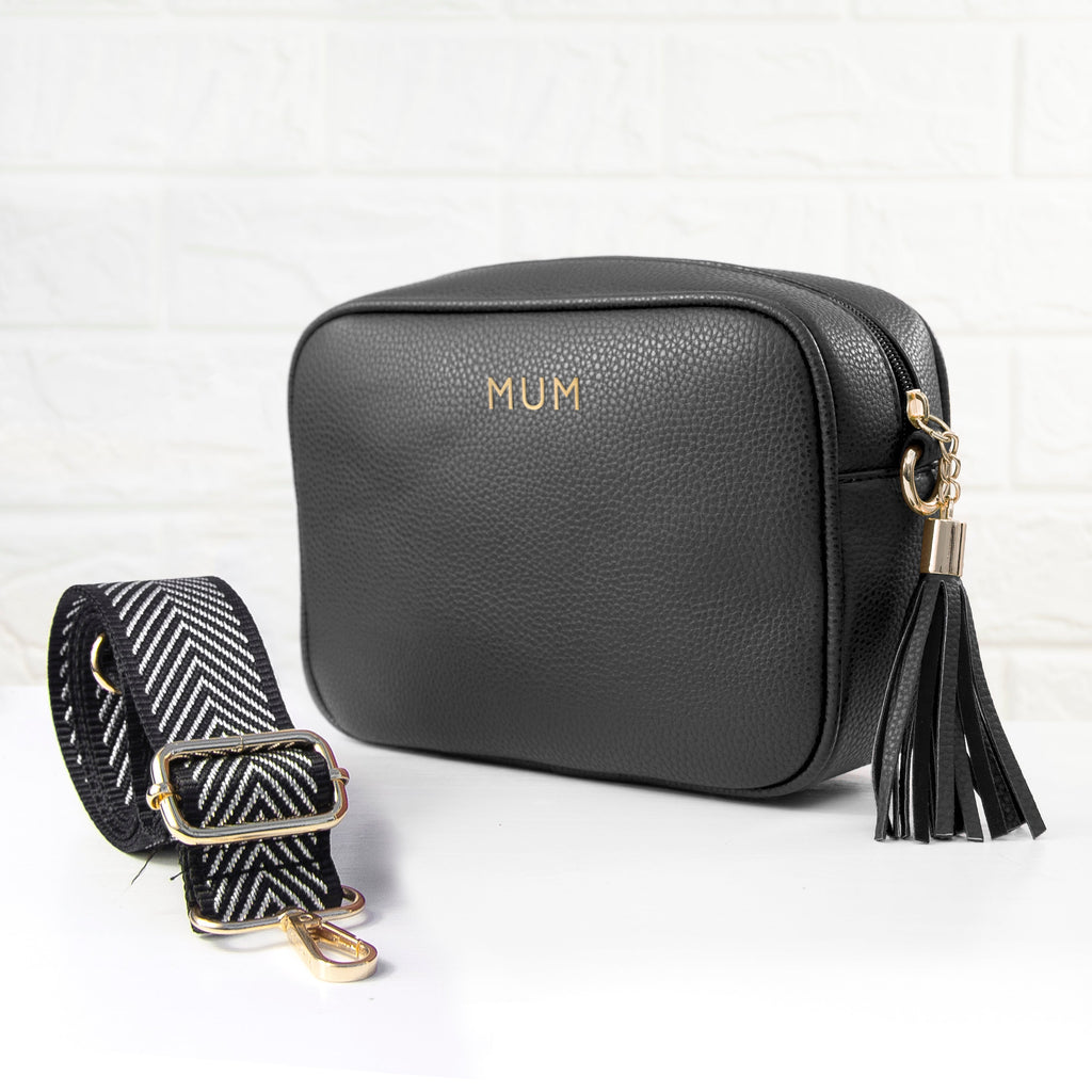 Personalised Crossbody Bag in Black