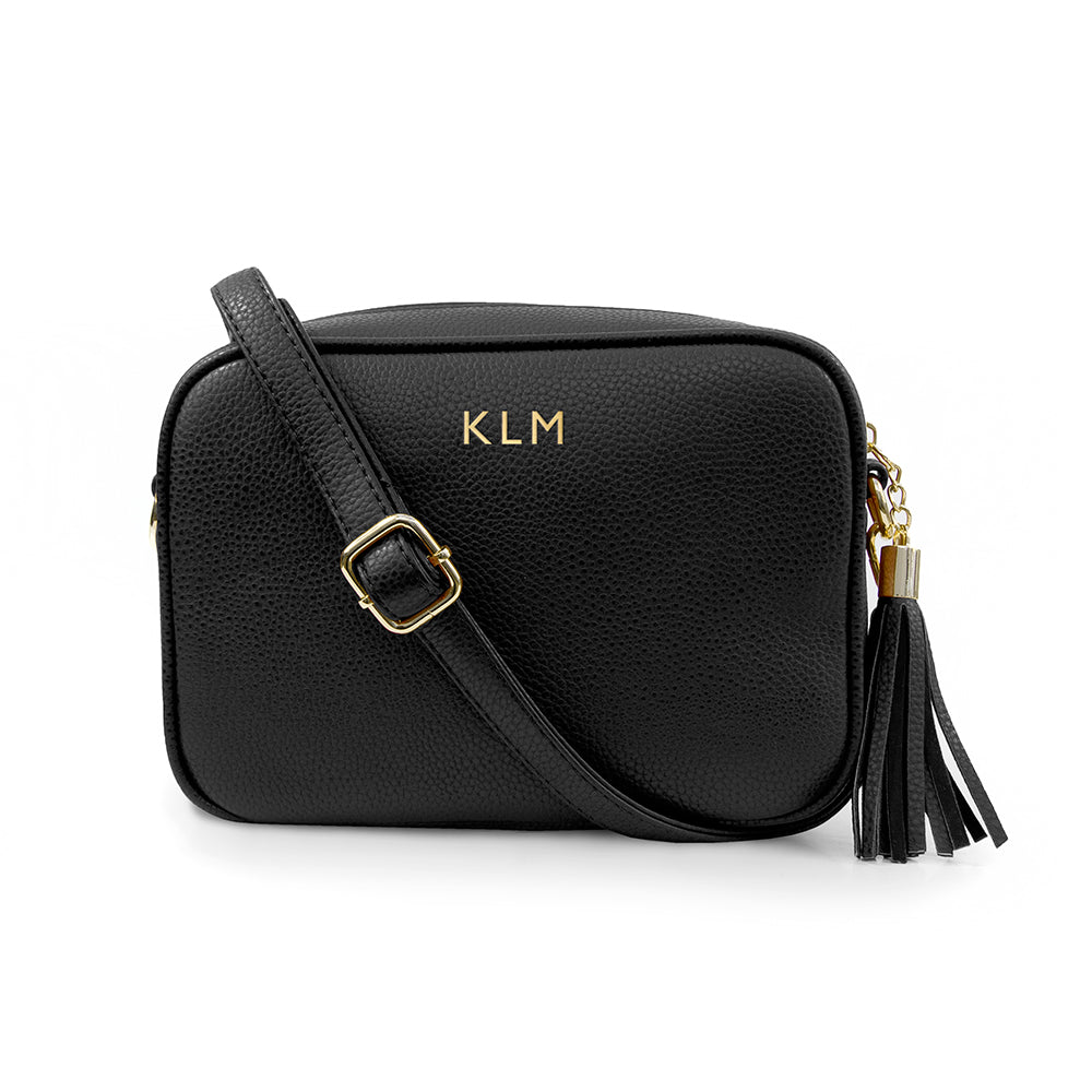 Personalised Crossbody Bag in Black