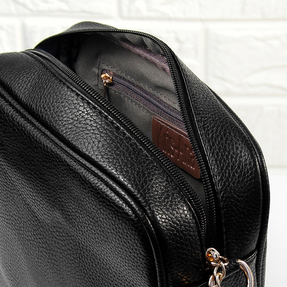 Personalised Crossbody Bag in Black