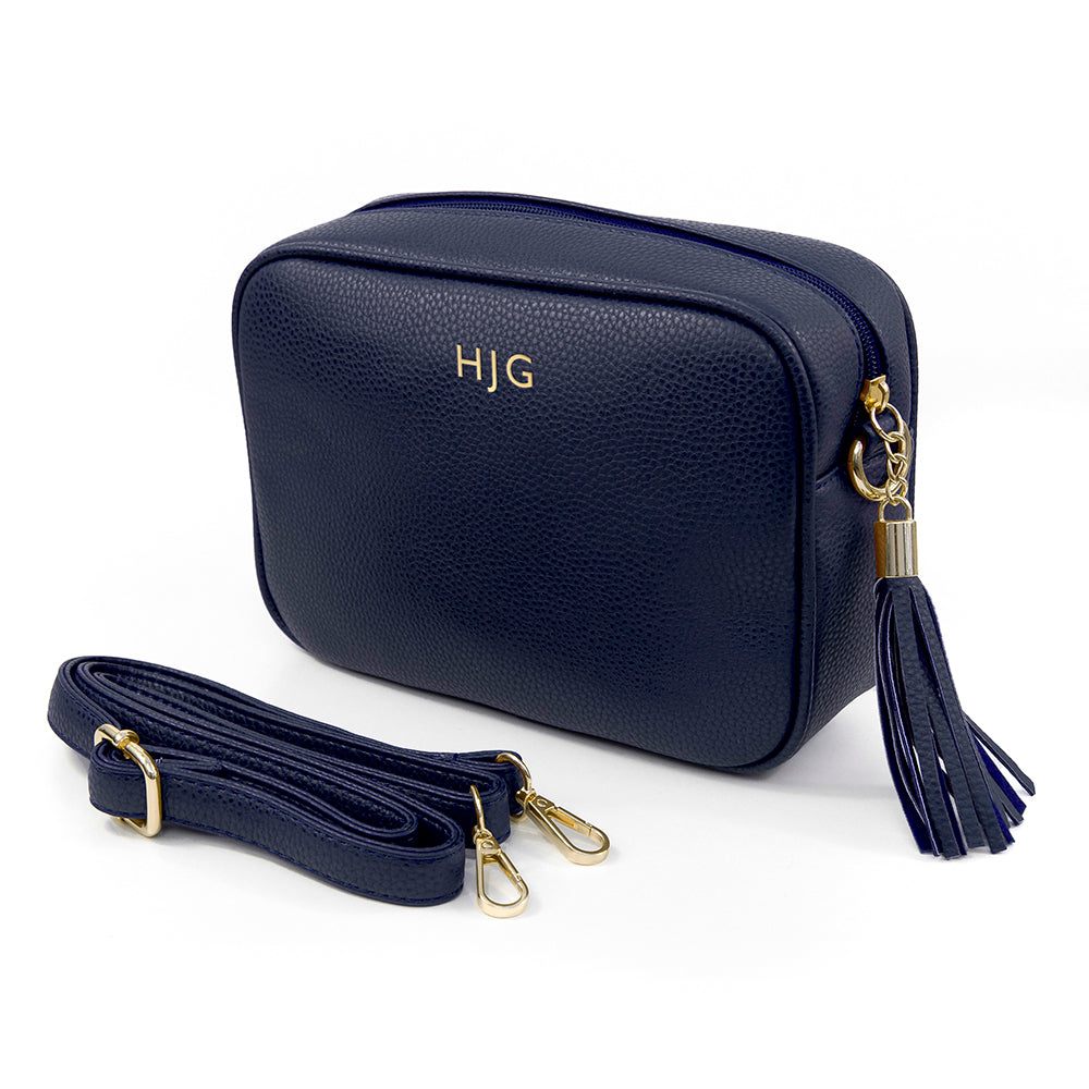 Personalised Crossbody Bag in Navy
