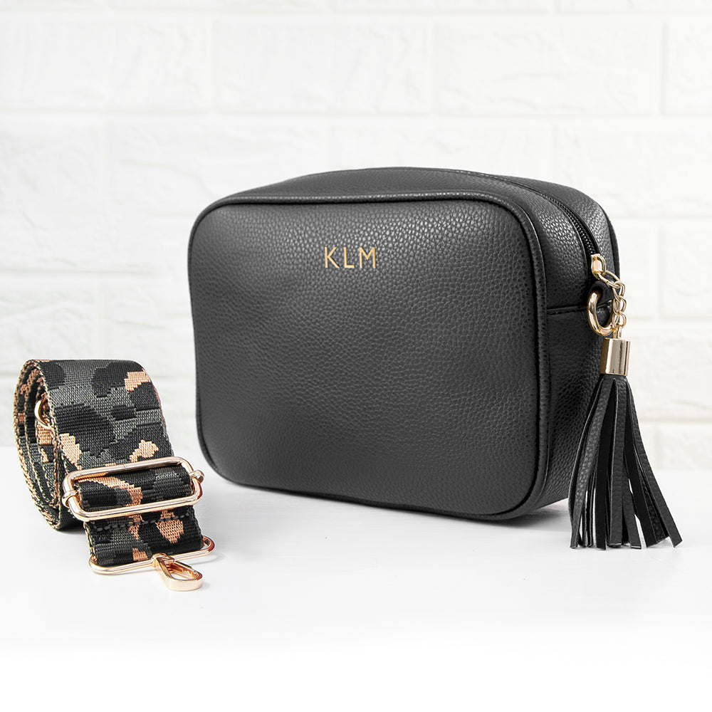 Personalised Crossbody Bag in Black