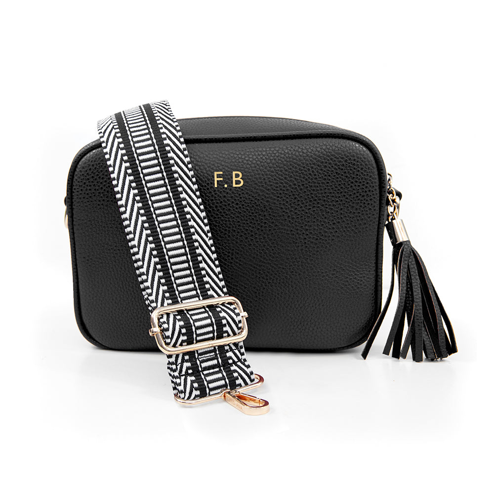 Personalised Crossbody Bag in Black