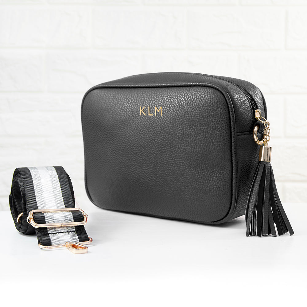 Personalised Crossbody Bag in Black