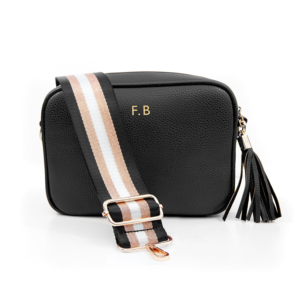 Personalised Crossbody Bag in Black