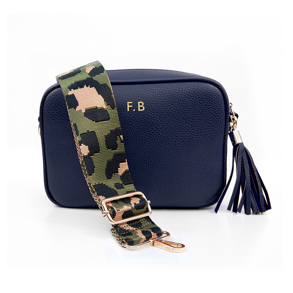 Personalised Crossbody Bag in Navy