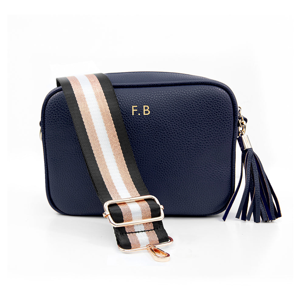 Personalised Crossbody Bag in Navy