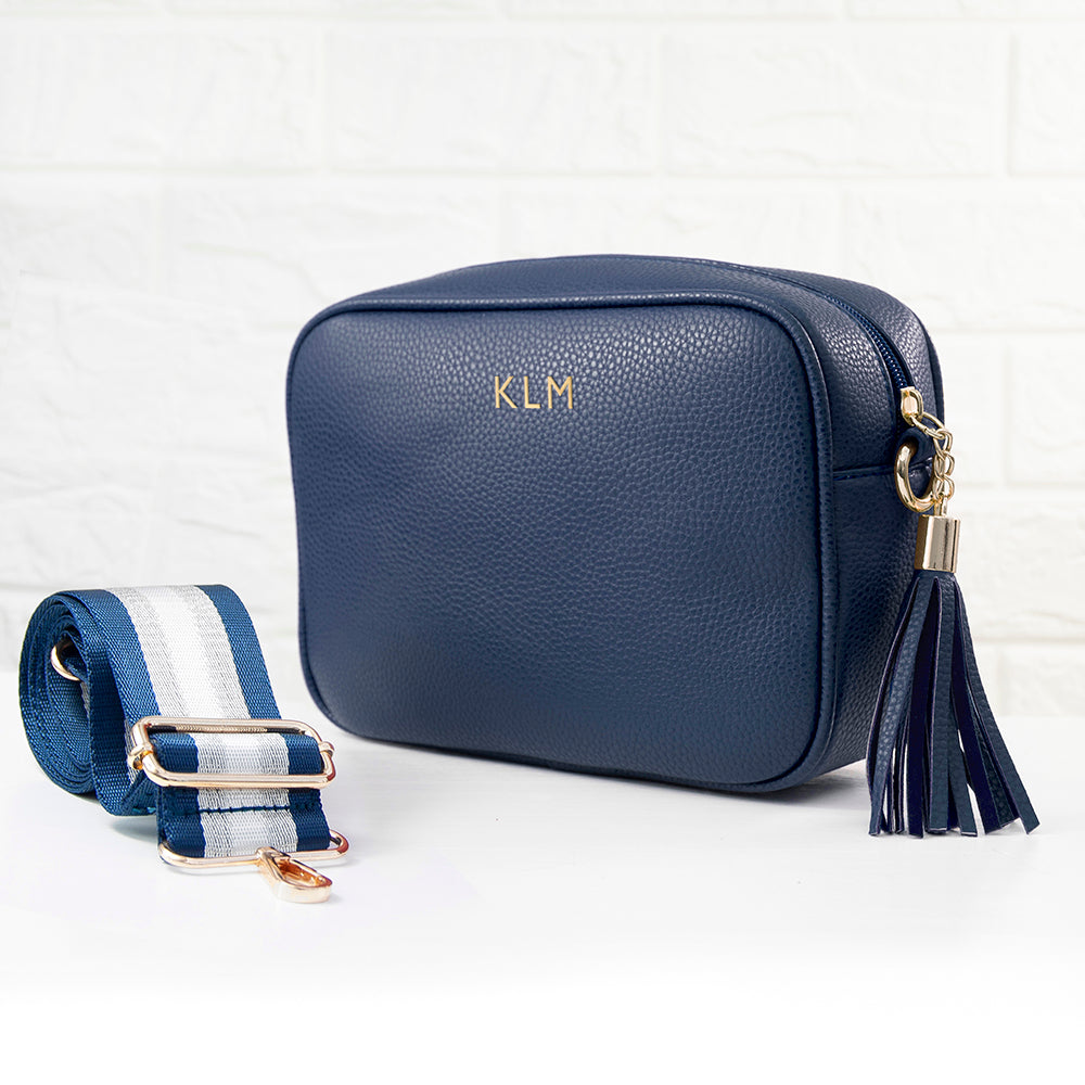 Personalised Crossbody Bag in Navy