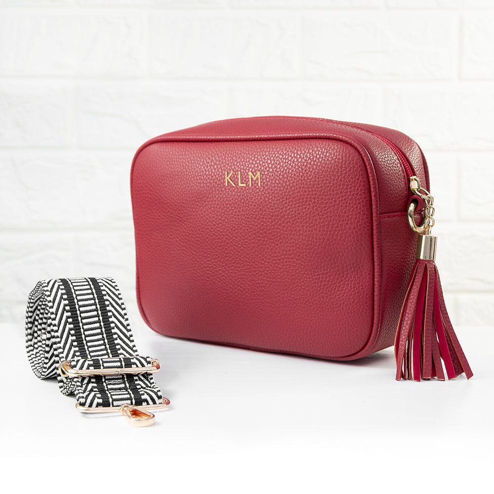 Personalised Crossbody Bag in Red