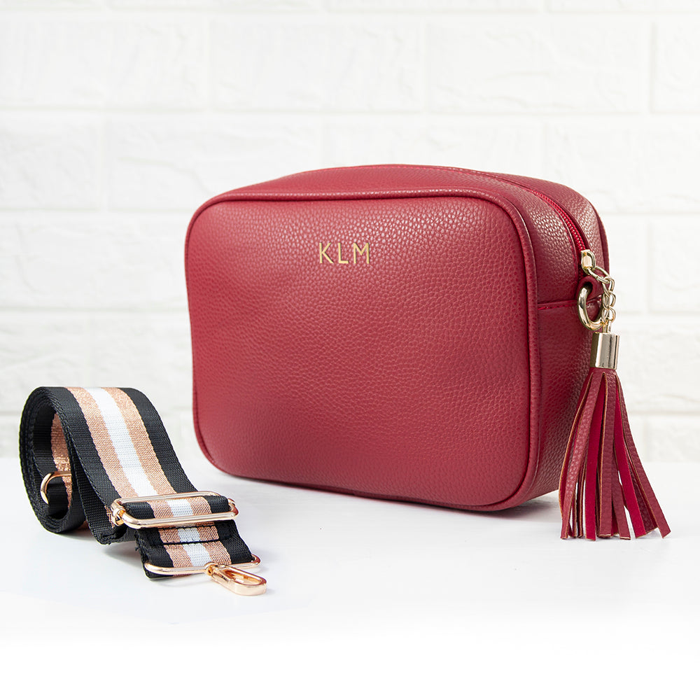 Personalised Crossbody Bag in Red