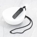 Personalised Men's Black Tyretread Necklace