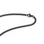 Personalised Men's Black Tyretread Necklace