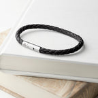 Personalised Men's Celtic Trinity Capsule Leather Bracelet