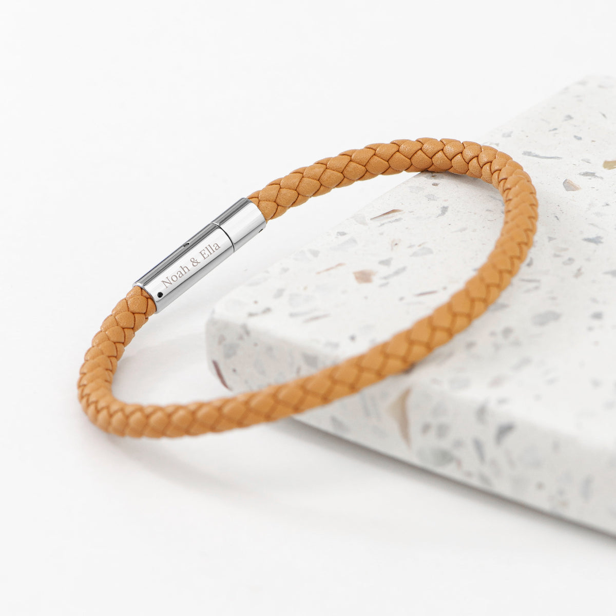 Personalised Men's Infinity Capsule Leather Bracelet